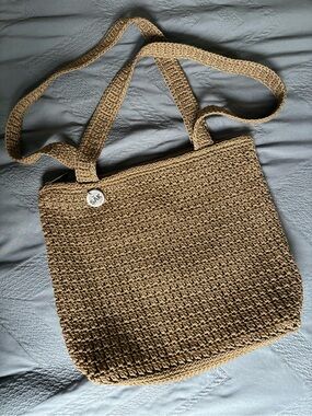 The Sak Crochet Shoulder Bag in Tan